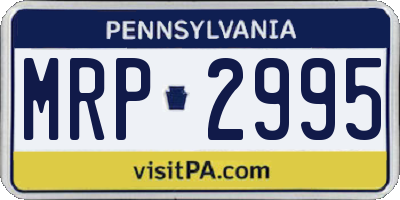 PA license plate MRP2995