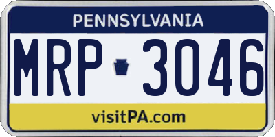 PA license plate MRP3046