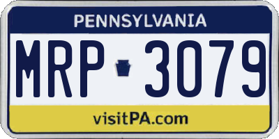 PA license plate MRP3079