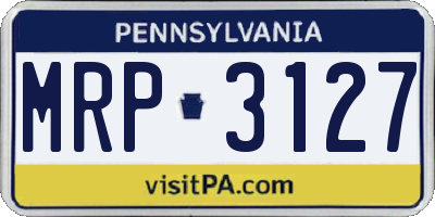 PA license plate MRP3127