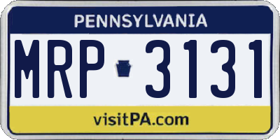 PA license plate MRP3131
