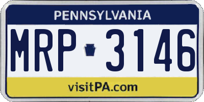 PA license plate MRP3146