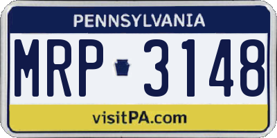 PA license plate MRP3148