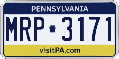 PA license plate MRP3171