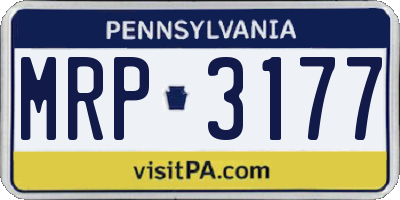 PA license plate MRP3177
