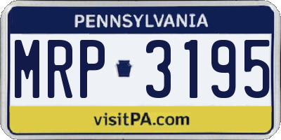 PA license plate MRP3195