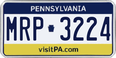 PA license plate MRP3224