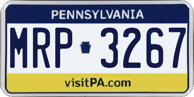 PA license plate MRP3267
