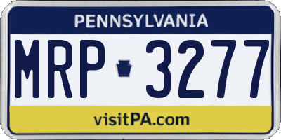 PA license plate MRP3277