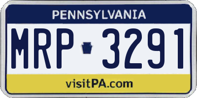 PA license plate MRP3291