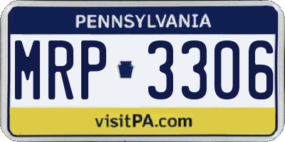PA license plate MRP3306