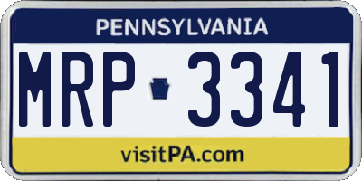 PA license plate MRP3341