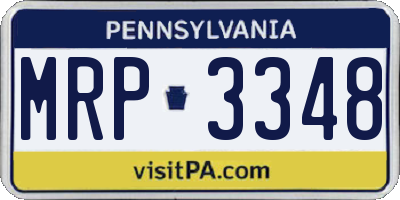 PA license plate MRP3348