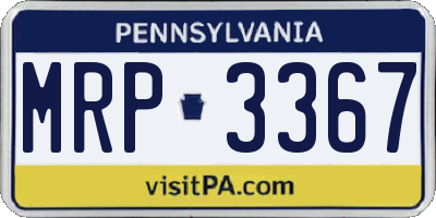 PA license plate MRP3367