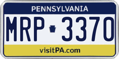 PA license plate MRP3370