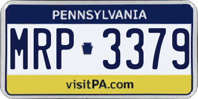 PA license plate MRP3379