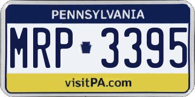 PA license plate MRP3395