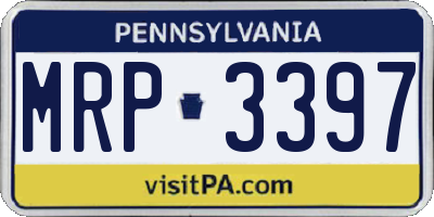 PA license plate MRP3397