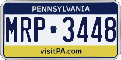 PA license plate MRP3448