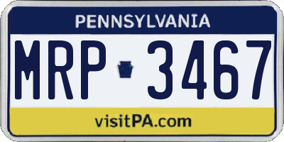 PA license plate MRP3467