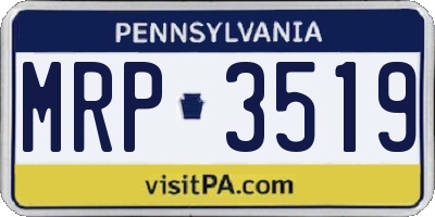 PA license plate MRP3519