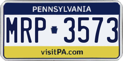 PA license plate MRP3573