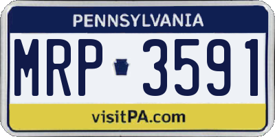 PA license plate MRP3591