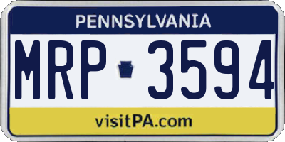 PA license plate MRP3594