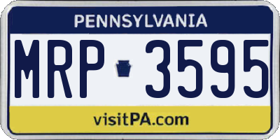 PA license plate MRP3595