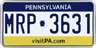 PA license plate MRP3631