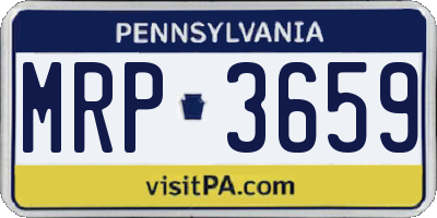PA license plate MRP3659