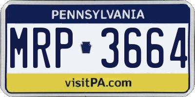 PA license plate MRP3664