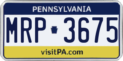PA license plate MRP3675