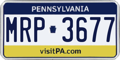 PA license plate MRP3677