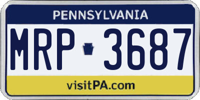 PA license plate MRP3687