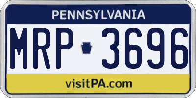 PA license plate MRP3696