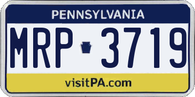 PA license plate MRP3719
