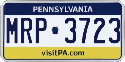 PA license plate MRP3723