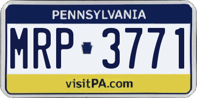 PA license plate MRP3771