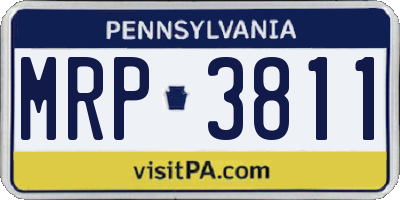 PA license plate MRP3811