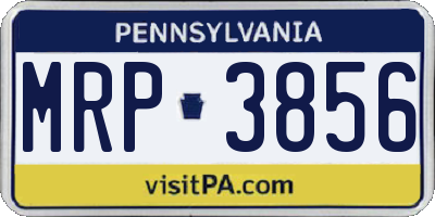 PA license plate MRP3856