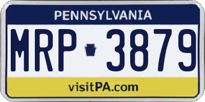 PA license plate MRP3879