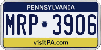 PA license plate MRP3906