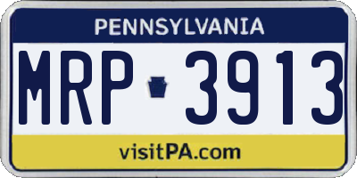 PA license plate MRP3913
