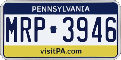 PA license plate MRP3946
