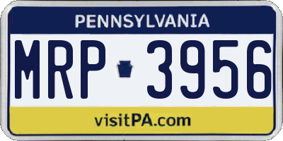 PA license plate MRP3956