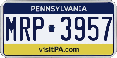 PA license plate MRP3957