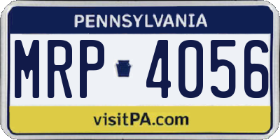 PA license plate MRP4056