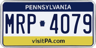 PA license plate MRP4079