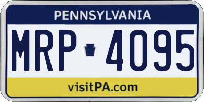 PA license plate MRP4095
